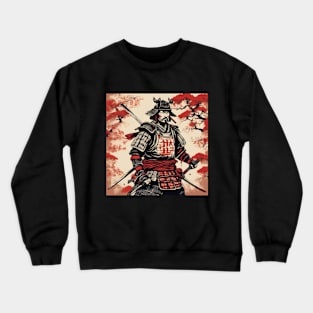 samurai warrior portrait Japanese style art Crewneck Sweatshirt